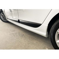 Боковые пороги DPT (черный глянец) для Renault Fluence 2009-2016 гг