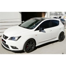 Бокові пороги DPT V-2 (чорний глянець) для Seat Ibiza 2010-2017 рр