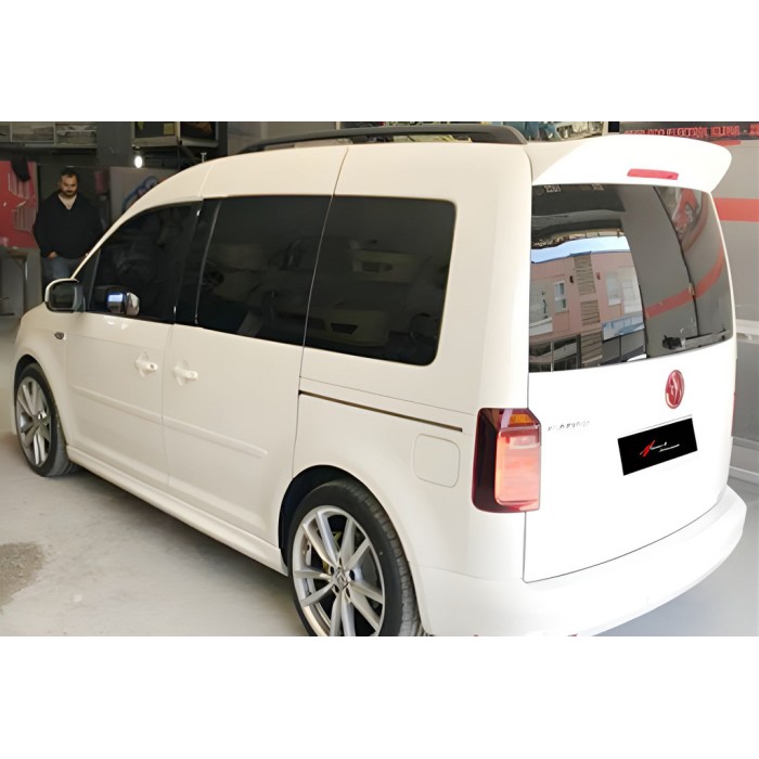 Бокові пороги DPT (чорний глянець) для Volkswagen Caddy 2010-2015 рр