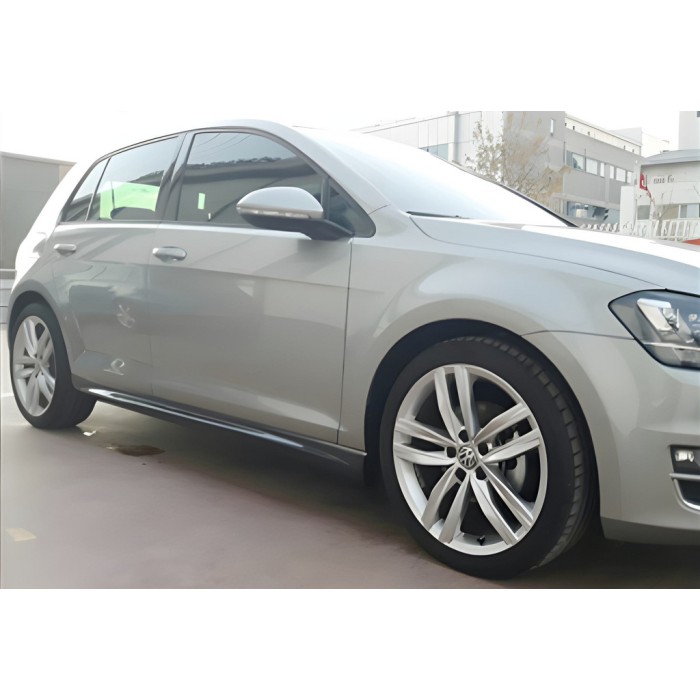 Бокові пороги DPT V-8 (чорний глянець) для Volkswagen Golf 7/E-Golf