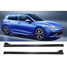 Боковые пороги DPT V-3 (черный глянец) для Volkswagen Golf 8