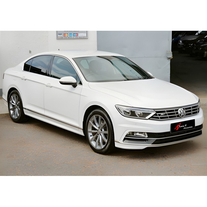 Бокові пороги DPT (чорний глянець) для Volkswagen Passat B8 2015-2023 рр