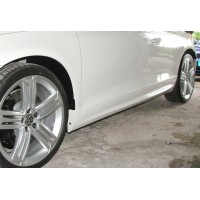 Боковые пороги DPT V-1 (черный глянец) для Volkswagen Scirocco