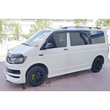 Бокові пороги DPT (чорний глянець) для Volkswagen T6