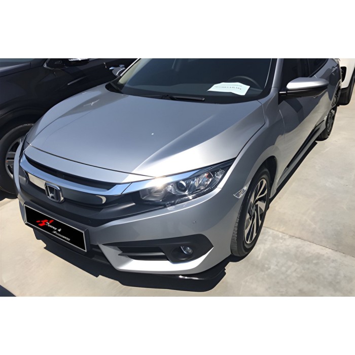 Передні FLAP накладки DPT (чорний глянець) для Honda Civic Sedan X 2016-2021 рр