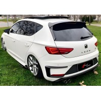 Войки на задний бампер DPT (2017-2020, 2шт, черный глянец) для Seat Leon