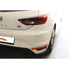 Задні FLAP накладки DPT (чорний глянець) для Seat Leon 2013-2020 рр