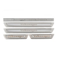 Універсальні накладки на пороги Volkswagen V-1 (4 шт., нерж) для Тюнінг Volkswagen