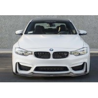 Накладка на передний бампер DPT Lip V-2 (для M4, черный глянец) для BMW 4 серия F-32 2012-2020 гг