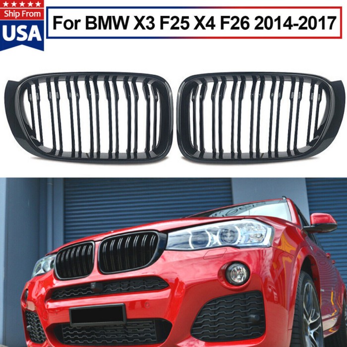 Решетка-ноздри (2 шт, M-Style) для BMW X4 F-26 2014-2018 гг