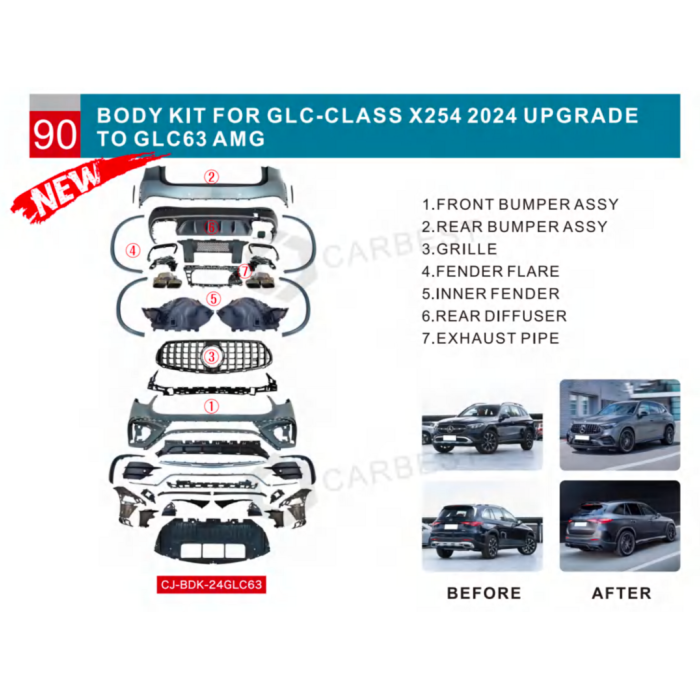 Комплект обвесов GLC63 AMG для Mercedes GLC X254