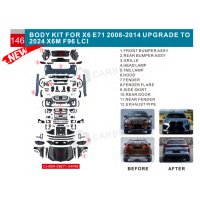 Комплект рестайлинга в X6M F96 LCI для BMW X6 E-71 2008-2014 гг