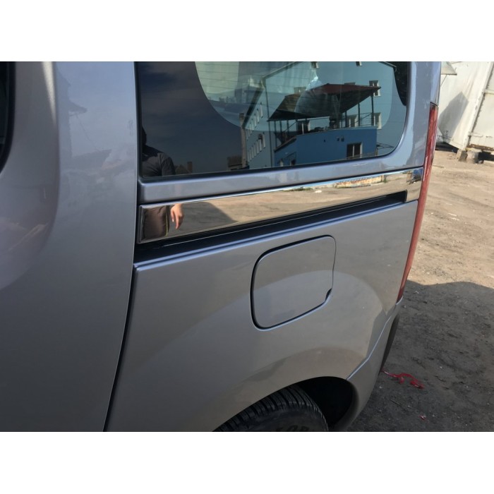 Молдинг под сдвижную дверь (2 шт, нерж.) для Renault Kangoo 2008-2020 гг