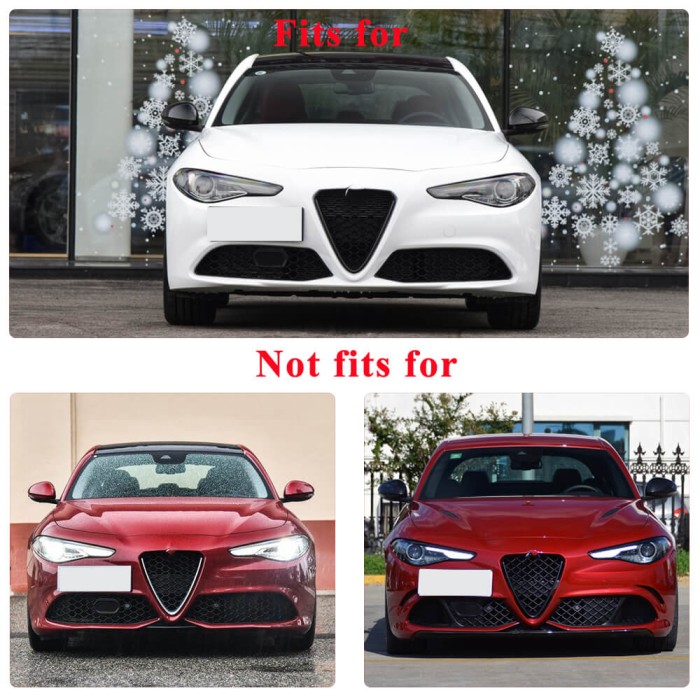 Накладка на передний бампер Карбон (Карбон) для Alfa Romeo Giulia 2016-2022 гг