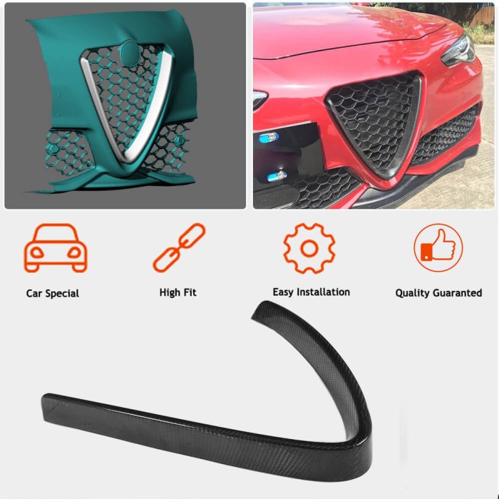 Рамка передней решетки (Карбон) для Alfa Romeo Giulia 2016-2022 гг