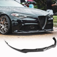 Накладка на передній бампер Карбон V2 (Карбон) для Alfa Romeo Giulia 2016-2022 рр