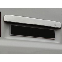 Планка над номером для распашных дверей (нерж) Carmos - Турецкая сталь для Volkswagen T5 Transporter 2003-2010 гг