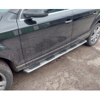 Боковые пороги OEM (2 шт., алюминий) для Ауди Q7 2005-2015 гг