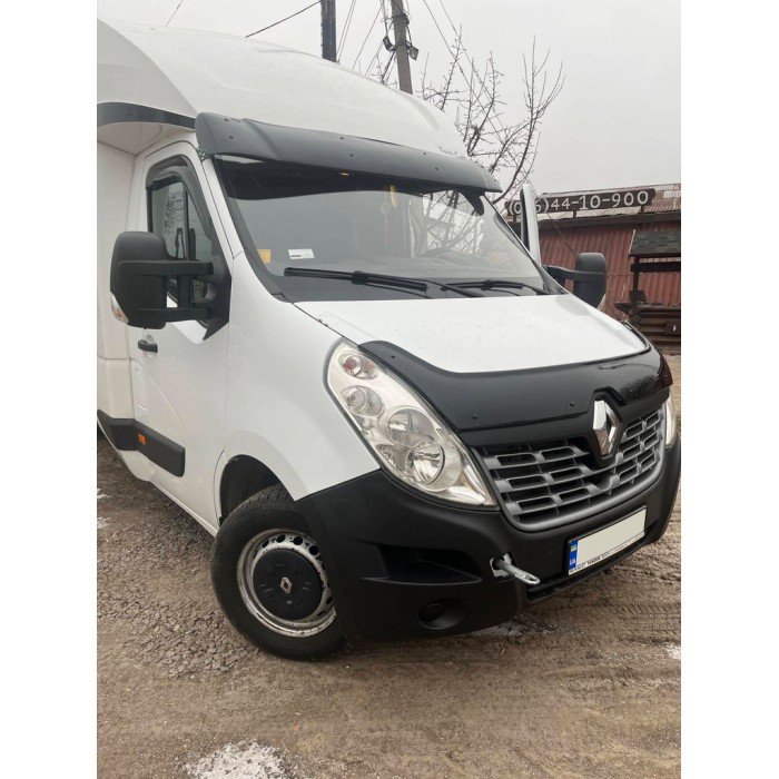 Козирьок на лобове скло V1 (чорний глянець, 5мм) для Nissan NV400 2010-2024 рр