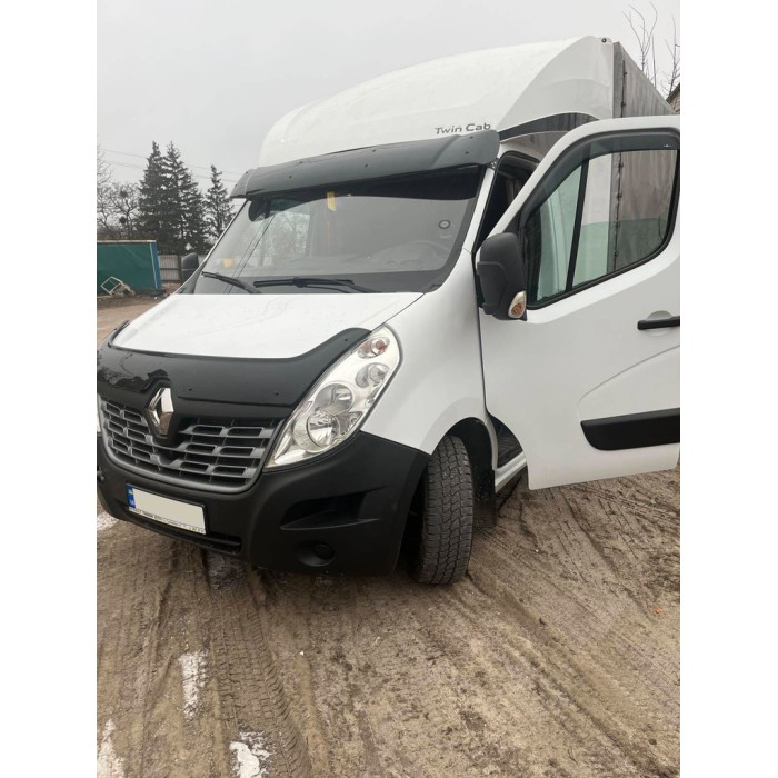 Козирьок на лобове скло V1 (чорний глянець, 5мм) для Nissan NV400 2010-2024 рр