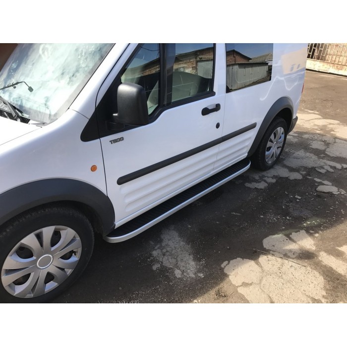 Бокові пороги Tayga (2 шт., Алюміній) Максі база для Ford Connect 2006-2009 рр