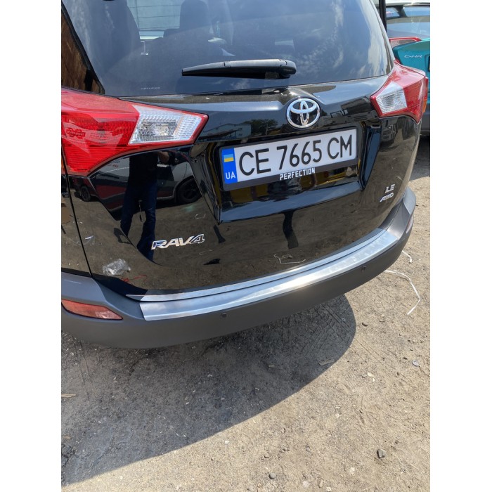 Кромка багажника OmsaLine (нерж.) (2013-2016) для Toyota Rav 4 рр