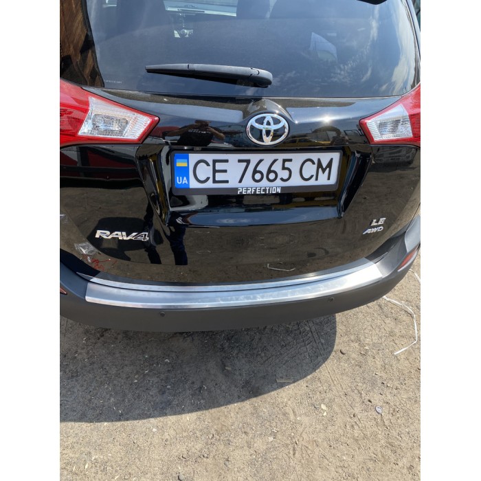 Кромка багажника OmsaLine (нерж.) (2013-2016) для Toyota Rav 4 рр