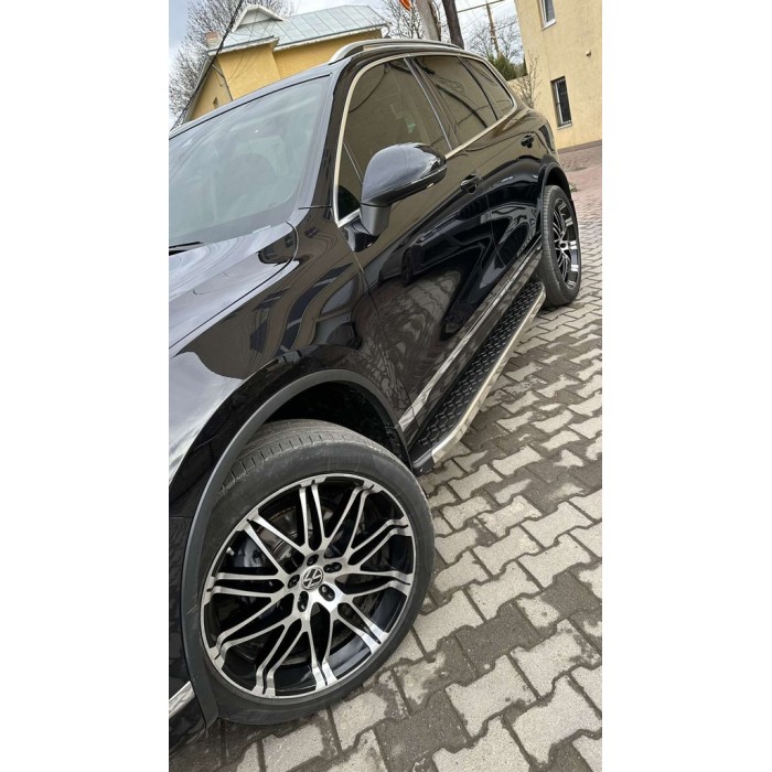 Бокові пороги BlackLine (2 шт, алюміній) для Volkswagen Touareg 2010-2018 рр