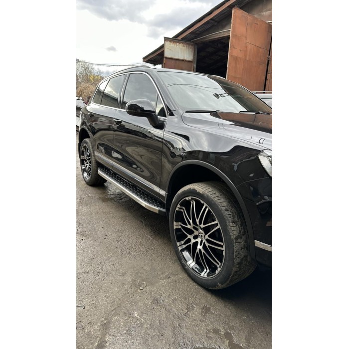 Бокові пороги BlackLine (2 шт, алюміній) для Volkswagen Touareg 2010-2018 рр