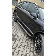 Бокові пороги BlackLine (2 шт, алюміній) для Volkswagen Touareg 2002-2010 рр