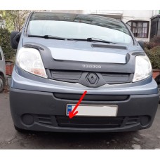 Зимова нижня накладка на решітку (під номером) 2007-2015, Матова для Renault Trafic рр