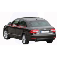 Окантовка окон (4 шт, нерж) для Skoda Superb 2009-2015 гг