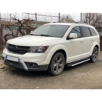 Боковые пороги Maya V1 (2 шт., алюминий) для Dodge Journey 2008- гг