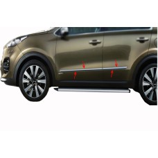 Молдинг дверной (4 шт, нерж) OmsaLine - Итальянская нержавейка для Kia Sportage 2015-2021 гг