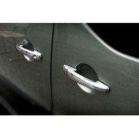 Накладки на ручки (4 шт, нерж.) OmsaLine - Итальянская нержавейка для Citroen Jumpy 2007-2017 гг