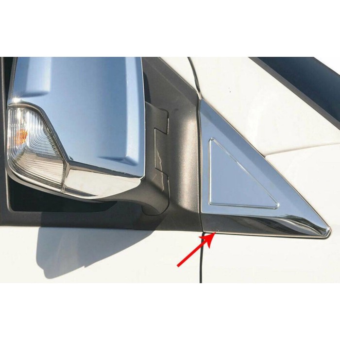 Накладка біля дзеркал (2 шт., нерж) Carmos - Турецька сталь для Mercedes Sprinter W906 2006-2018 рр