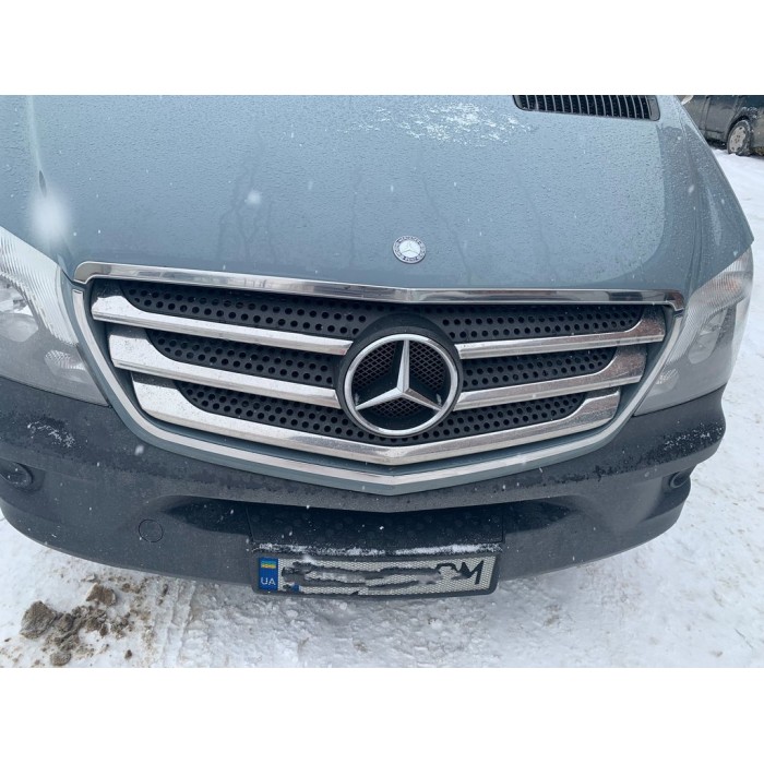 Обведення решітки (2013-2025, нерж) OmsaLine - Італійська нержавійка для Mercedes Sprinter W906 рр