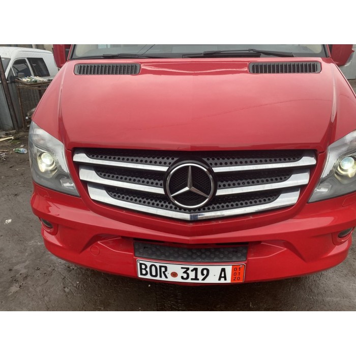 Накладки на решітку (2013-2025, нерж.) OmsaLine - Італійська нержавійка для Mercedes Sprinter W906 рр