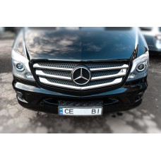 Накладки на решітку (2013-2025, нерж.) OmsaLine - Італійська нержавійка для Mercedes Sprinter W906 рр