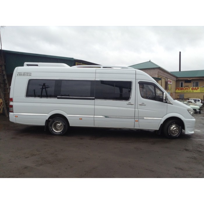 Молдинги на двері (нерж.) ExtraLong. Carmos - Турецька сталь для Mercedes Sprinter W906 2006-2018 рр