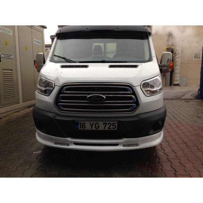 Козирьок на лобове скло (чорний глянець, 5мм) для Ford Transit 2014- рр