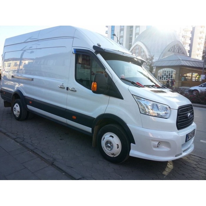 Козирьок на лобове скло (чорний глянець, 5мм) для Ford Transit 2014- рр