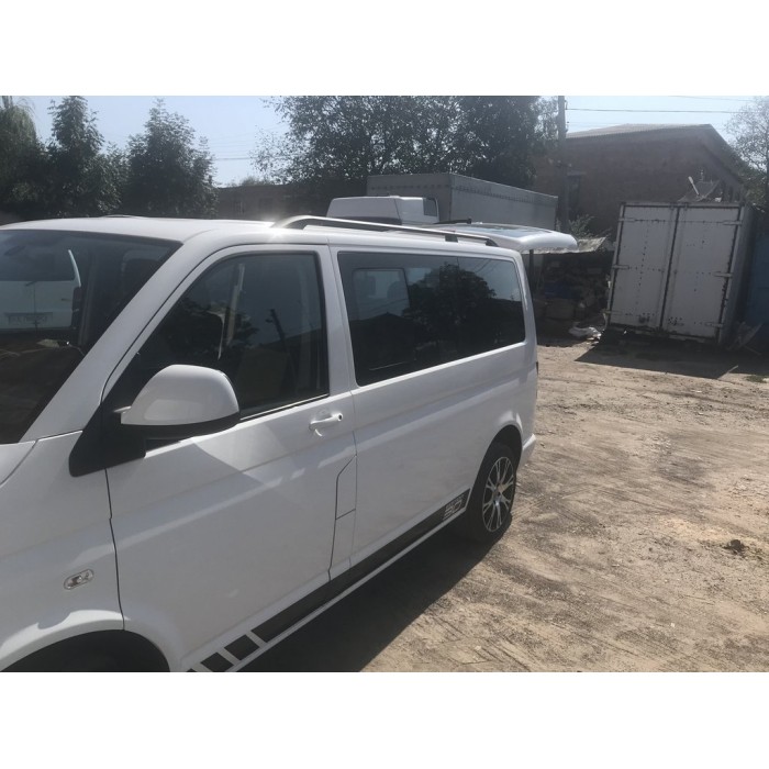 Чорні рейлінги Довга база, Пластикові ніжки для Volkswagen T5 Multivan 2003-2010 рр