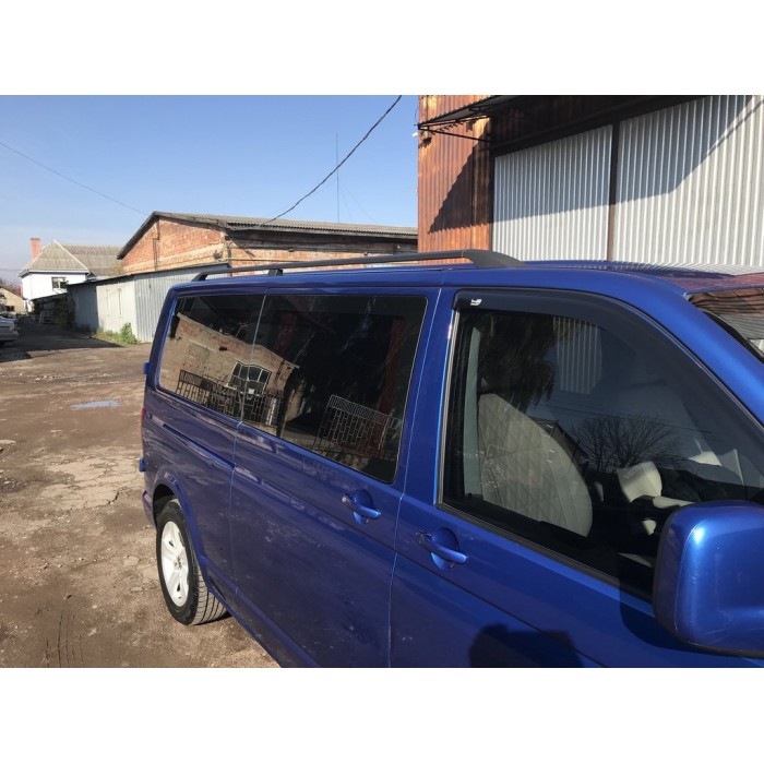 Рейлінги Чорні Довга база, Пластикові ніжки для Volkswagen T5 2010-2015 рр