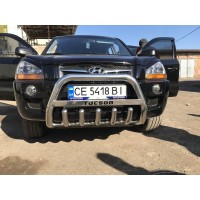 Кенгурятник WT004 (нерж.) для Hyundai Tucson JM 2004- гг