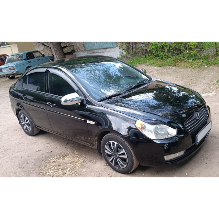 Накладки на зеркала (2 шт, пласт) Carmos для Hyundai Accent 2006-2010 гг