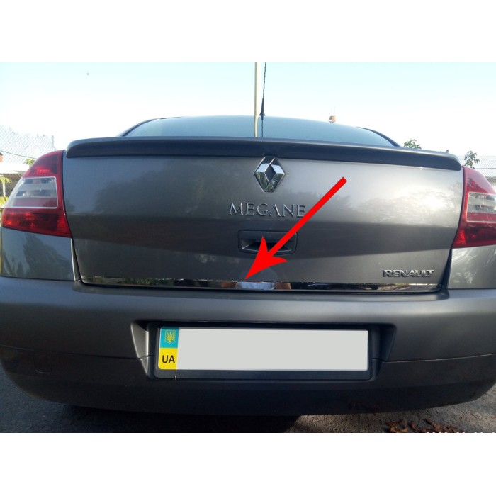 Кромка багажника (нерж.) SD, OmsaLine - Итальянская нержавейка для Renault Megane II 2004-2009 гг