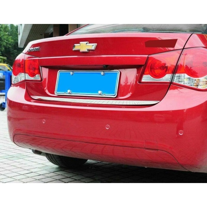 Накладка на кромка багажника (нерж.) Sedan, OmsaLine - Італійська нержавейка для Chevrolet Cruze 2009-2015 рр