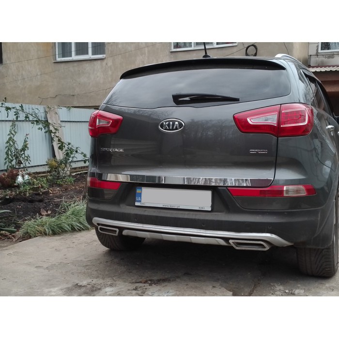 Кромка багажника (нерж.) OmsaLine - Італійська нержавійка для Kia Sportage 2010-2015 рр