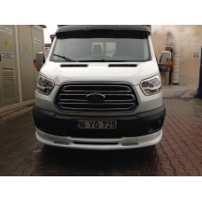 Накладка на передній бампер Ince (2014-2019, під фарбування) для Ford Transit 2014- рр